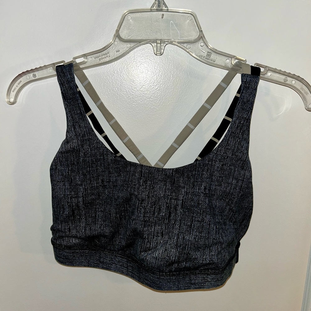 LULULEMON Black, Tan and White Contrasted Sports Bra
